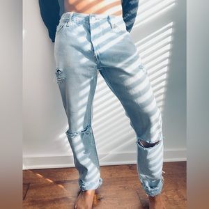 Custom Re-DONE Distressed Levi Boyfriend Jeans